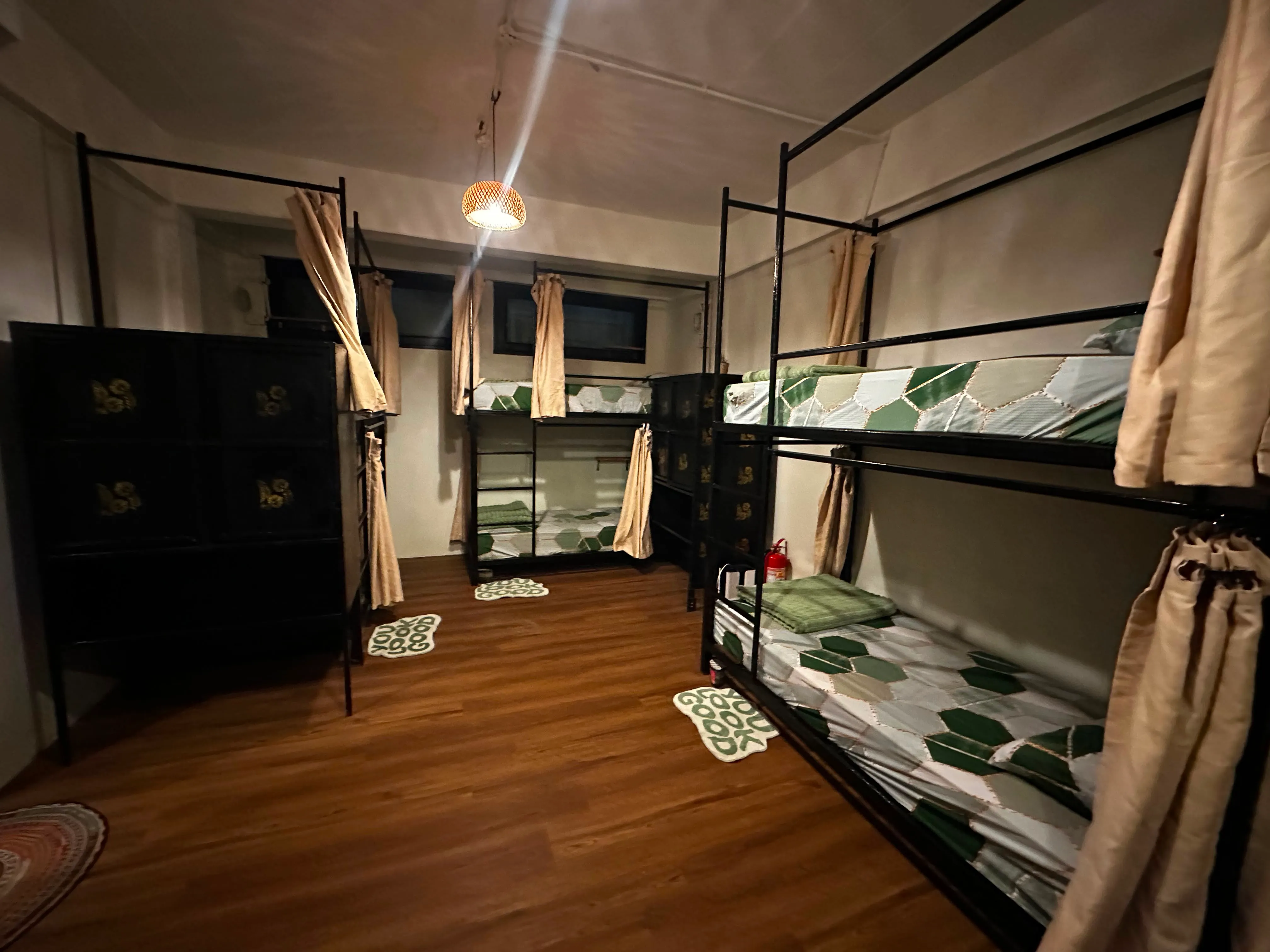 Female 10-bed dorm — bunks